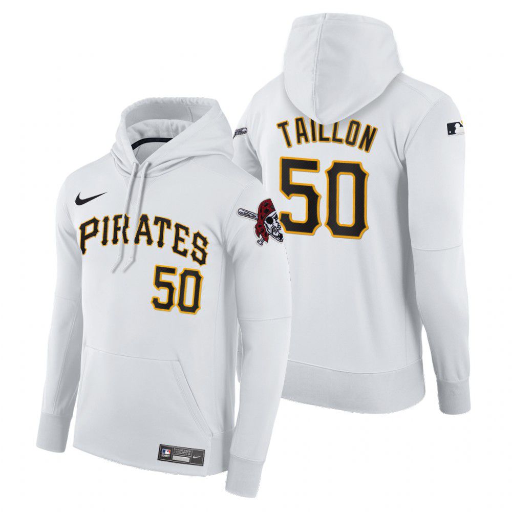 Men Pittsburgh Pirates #50 Taillon white home hoodie 2021 MLB Nike Jerseys